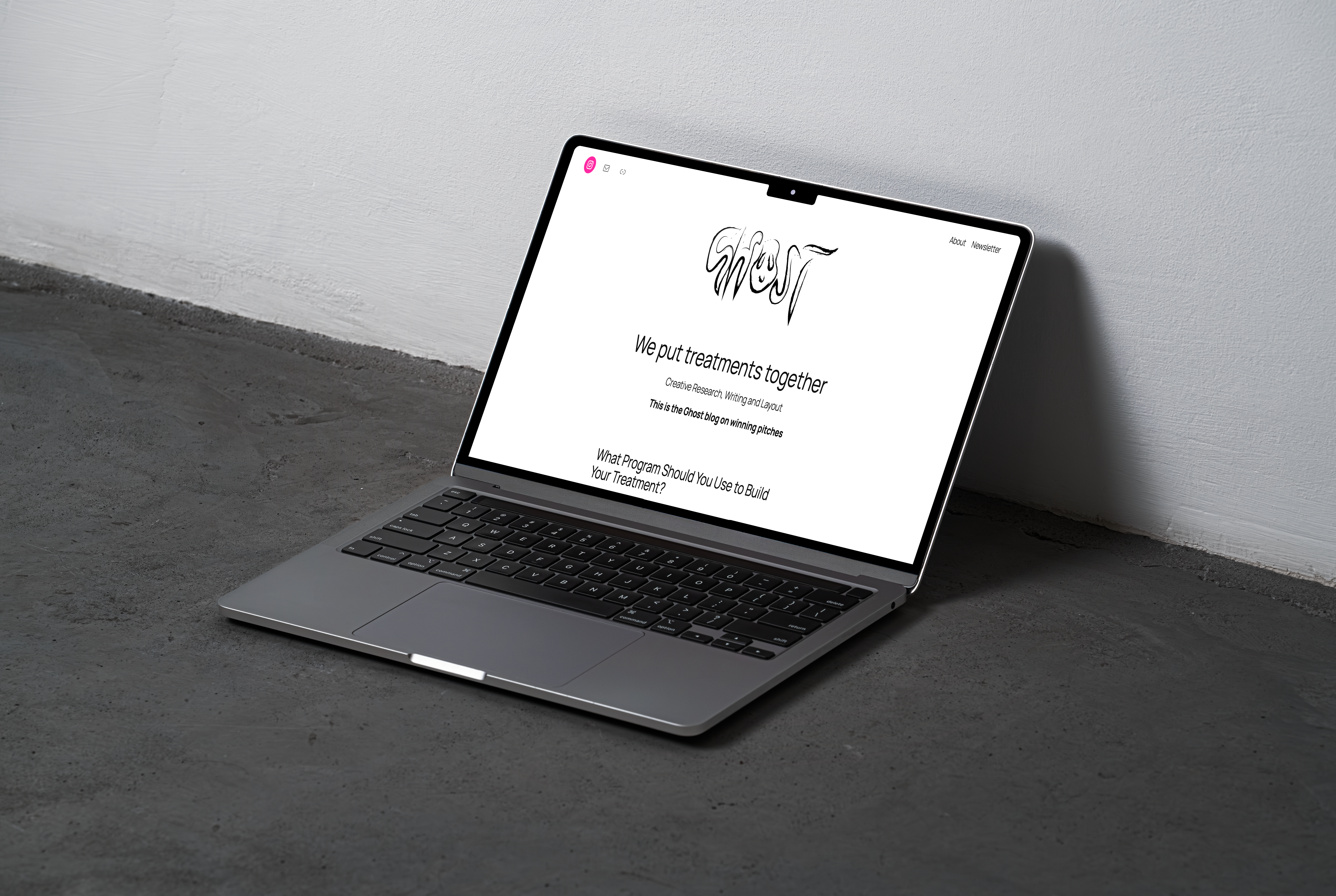 Ghost blog mockup